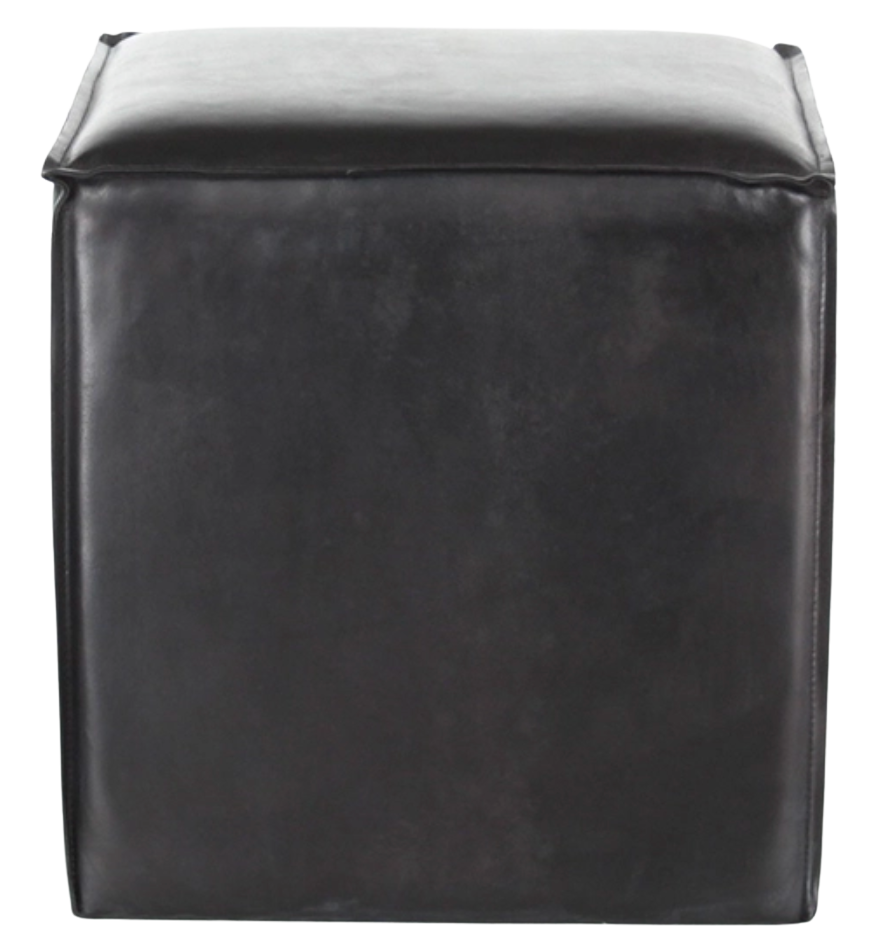 Pour cubique cuir noir, symbolique, poids familial, histoires familiales